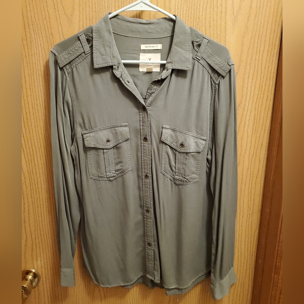 American Eagle Womens Button Down Top - Medium